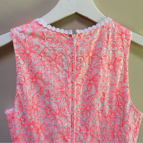 Lilly Pulitzer ~ new ~ Ellen Flounce Dress in Cantaloupe Lasercut Dot in size 4 - Picture 9 of 14